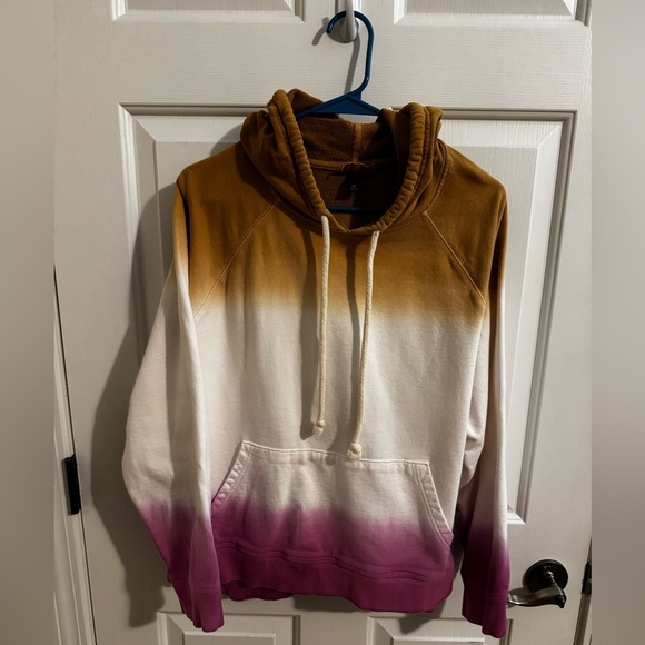Universal Thread Plus Double Dip Dye Purple White Tan Sweatshirt Hoodie XXL - Picture 2 of 11